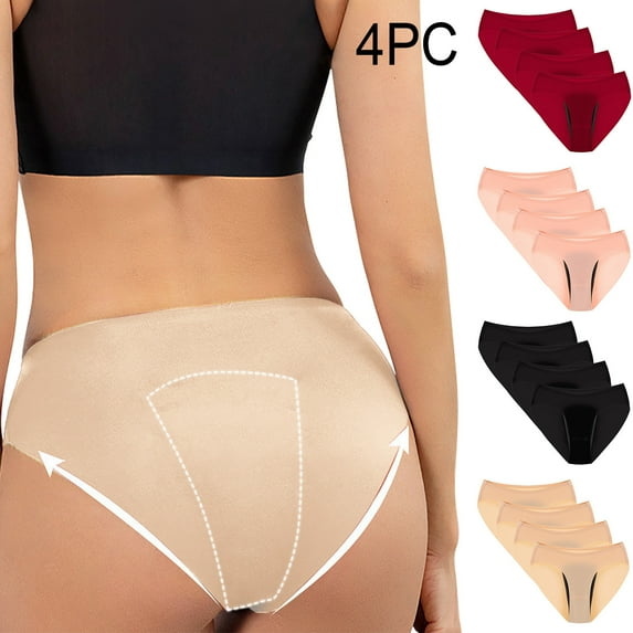 Agkizg Plus Size Womens Panties,Breathable Underwear for 4PC Women's Menstrual Leak Proof Menstrual Panties Cottons Women's Physiological Underpants