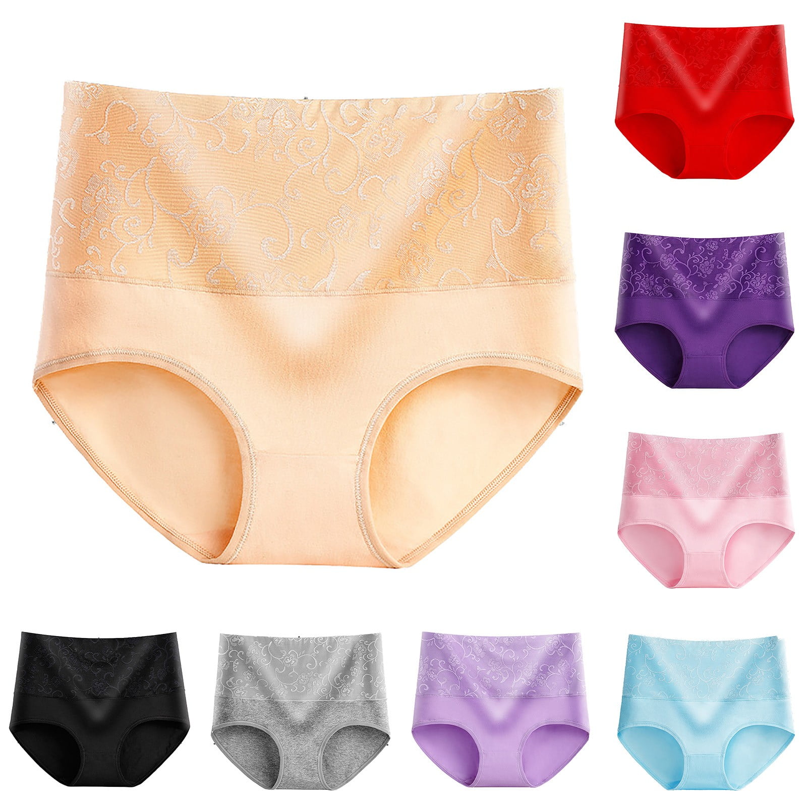 Agkizg Plus Size Womens Panties,Breathable Underwear for 5PC Women's ...