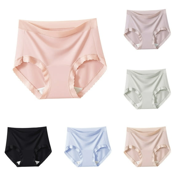 Agkizg Plus Size Womens Panties,Breathable Underwear for Underwear Women's Extended Crotch Thin Seamless Breathable Pants