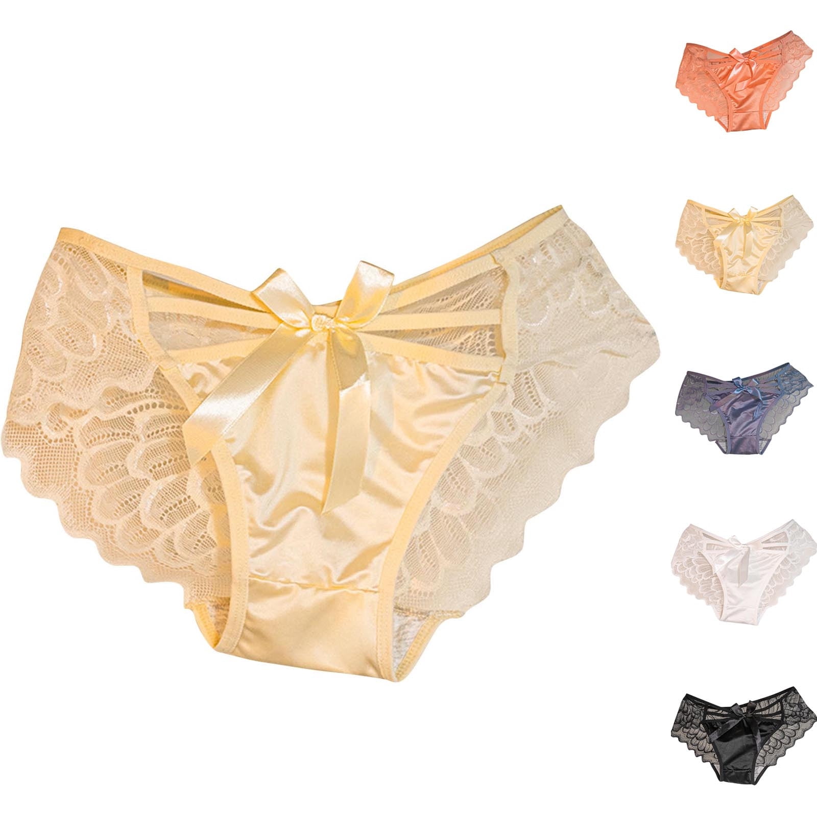 Agkizg Plus Size Womens Panties,Breathable Underwear for Women's Solid ...