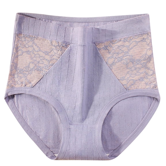 Agkizg Plus Size Womens Panties,Breathable Underwear for Women's Solid Lace Plus Size High Waist Leak Proof Cottons Crotch Shorts Underwear Panties