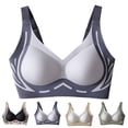 thumbnail image 1 of Agkizg Seamless Soft Support Color Bra,Sponge Pad Fixed Cup Bra,Breathable Stretchy Push Up Bra for Daily Casual Office Wear (Women's or Women's Plus), 1 of 4
