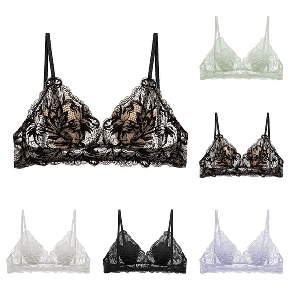 Agkizg Sheer Thin Wireless Push Up Bra Breathable Lightweights Fabric Soft Comfortable Everyday Wear Seamless Bralette (Women's or Women's Plus)