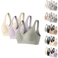 thumbnail image 1 of Agkizg Solid Color Push Up Seamless Bra Side Support Lift Fashion Breathable Everyday Wear Bralette,3-Pack (Women's or Women's Plus), 1 of 5
