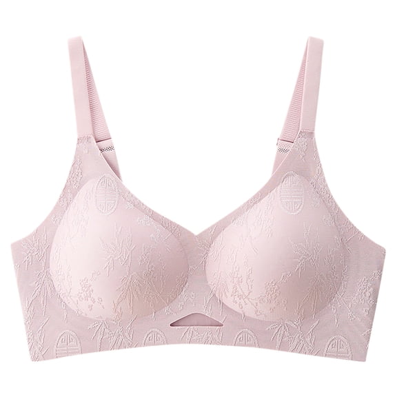 Agkizg Solid Color Wireless Hook-Free Bra,Backless Seamless Push Up,Breathable Stretchy Back Beauty Daily Casual All Day Wear Bra (Women's or Women's Plus)