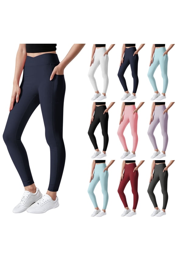 Summer Girls Yoga Pants,Girls Leggings,Children's Solid Casual Elastic Waistband Drawstring With Side Pockets Work Pants