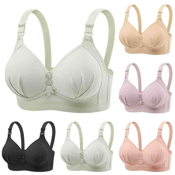 Agkizg Plus Size Womens Bras,T-Shirt Bras for Women Push Up Bras,Color Thin and Steel Hoop Gathered Breathable Underwear for Daily Bras, Sizes 36-44