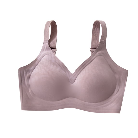 Agkizg Summer Seamless Wireless Daily Bra,Padded Back Beauty Bra,Thick Cup Push Up Soft Stretchy Comfortable Bra for Casual All Day Wear (Women's or Women's Plus)