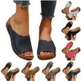 thumbnail image 1 of Agkizg Summer Women Sandals Thick Soles Slide Sandals with Arch Support Casual Slippers Beach Sandals Comfortable Shoes Blue, Size 9, 1 of 6
