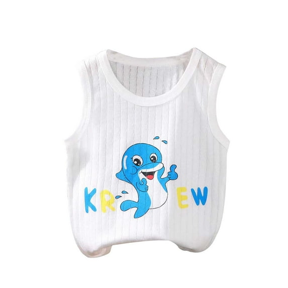 Agkizg Toddler Baby Boys Summer Tops,Sleeveless Undershirt for Kids,Shirts for Kids Sleeveless Solid Graphic T-Shirt Round Neck Crop Top for Girls and Boys Tank Top Tee