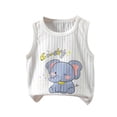 thumbnail image 1 of Agkizg Toddler Baby Boys Summer Tops,Sleeveless Undershirt for Kids,Shirts for Kids Sleeveless Solid Graphic T-Shirt Round Neck Crop Top for Girls and Boys Tank Top Tee, 1 of 3