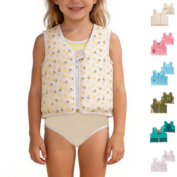 Agkizg Toddler Floatation Swimsuit High Buoyancy Vests Swimming Floats Vests for Snorkeling Beach Swimsuits (Toddler Girl or Boy)