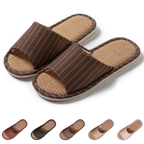 Agkizg Unisex Fall Winter Slippers, Womens Mens House Slippers, Couple Solid Color Flat Slide Sandals Soft Sole Casual Indoor Outdoor All Season House Slippers