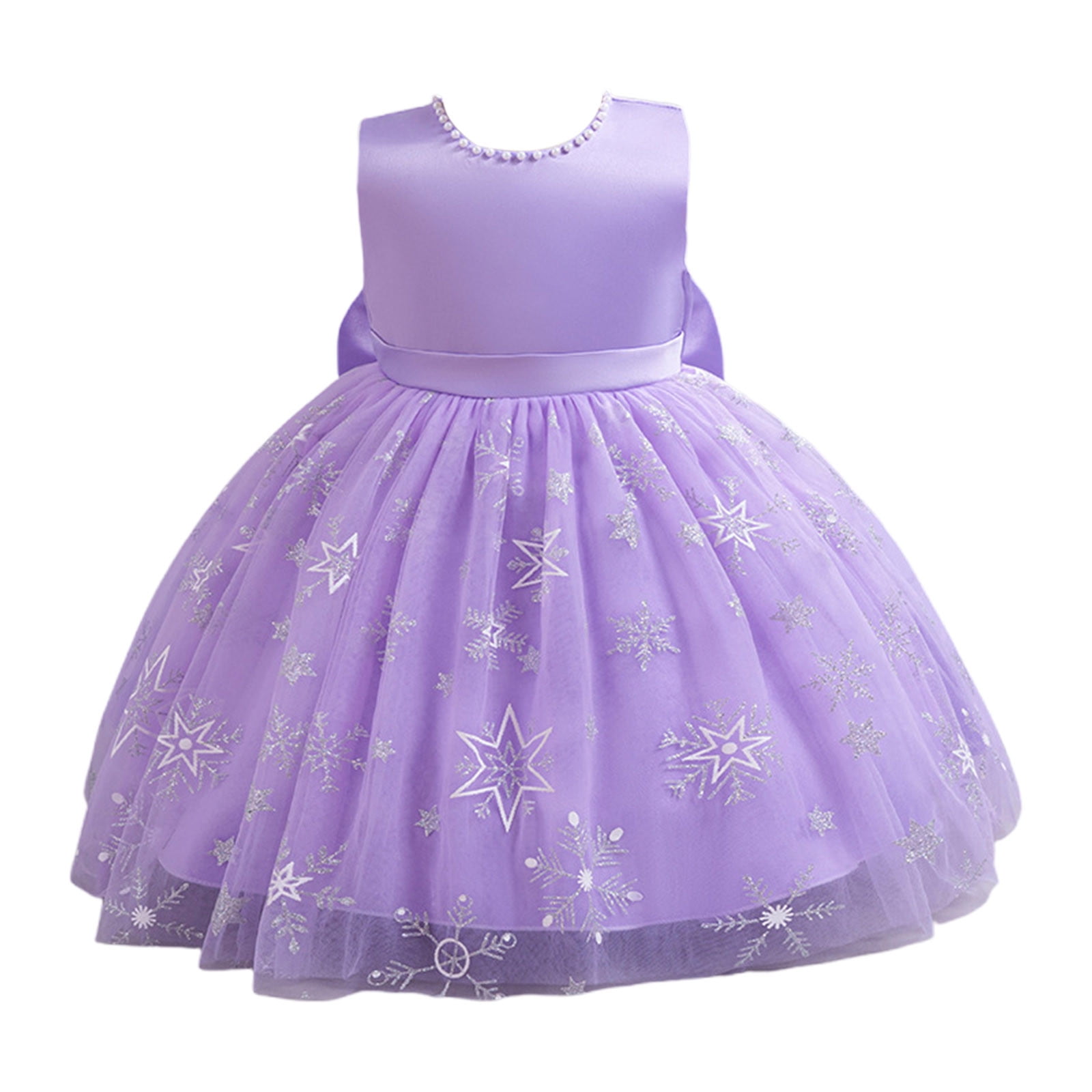 Agkizg Wedding Dress for Girls Sleeveless Tank Dresses Crewneck Solid