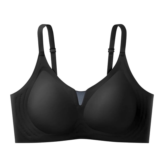 Agkizg Wireless Jelly Push Up Bra Solid Color Breathable Fabric Soft Comfortable Everyday Wear Light Support Bralette (Women's or Women's Plus)