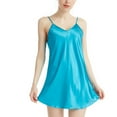 thumbnail image 1 of Agkizg Women Sleeveless Nightgown Camis Silk Satin V-Neck Lace Loungewear Casual Nightdress Pajamas Soft Comfortable Sleepwear Homewear, Sizes S-2XL, 1 of 5