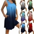thumbnail image 1 of Agkizg Women Sleeveless Nightgown Round Neck Loungewear with Pockets Soft Comfortable Night Gown Dress Casual Sleepwear Homewear, Sizes S-2XL, 1 of 5