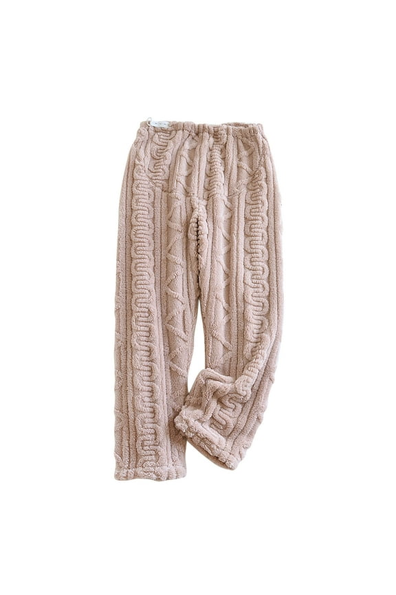 Women's Fleece-Lined Sleep Pants,Warm Loungewear Pants,Women's Fall Winter Flannel Fleece Lined Sleep Pants Thickened Maternity Adjustable Waist Belly Support Home Loungewear Pajama Pants