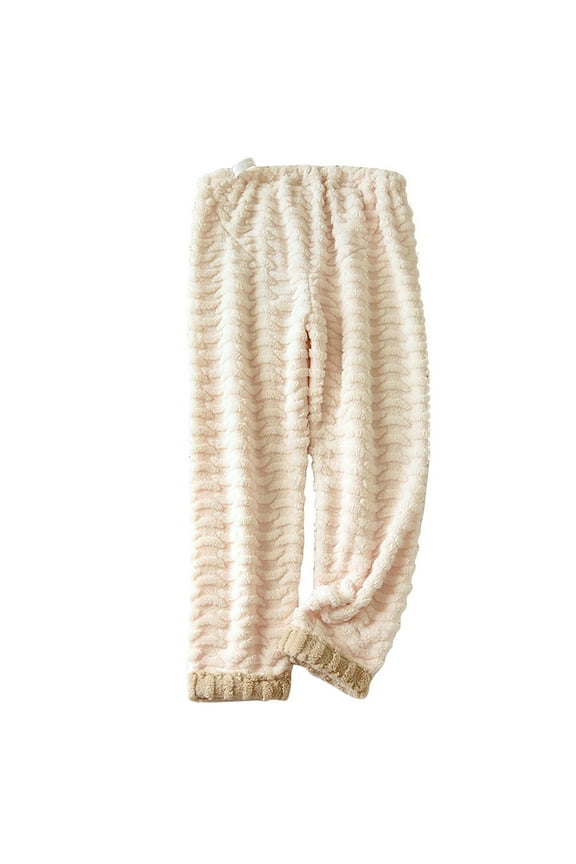 Women's Fleece-Lined Sleep Pants,Women's Warm Loungewear Pants,Women's Winter Fleece Lined Maternity Pants Thickened Flannel Fleece Home Wear Fully Adjustable Belly Support Warm Pajama Pants