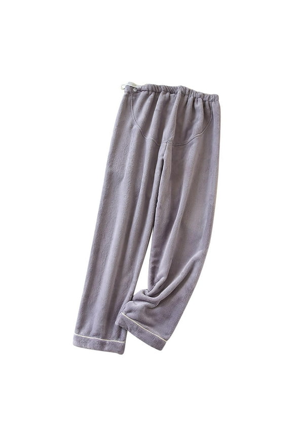 Women's Fleece-Lined Sleep Pants,Women's Warm Loungewear Pants,Women's Winter Fleece Lined Maternity Pants Thickened Flannel Fleece Home Wear Adjustable Belly Support Warm Pajama Pants
