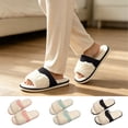 thumbnail image 1 of Agkizg Womens Fuzzy Slippers, House Slippers, Open Toe One Strap House Slippers Fuzzy Lined Flat Casual Indoor Bedroom Daily Slippers, 1 of 7
