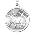 thumbnail image 1 of Agnes Dei Religious Medal  - 2/3 Inch Size of Dime, Solid 14K White Gold, 1 of 1