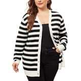 Sticker Plus Button Agnes Orinda Plus Size Halloween Outfits Cardigan Sweater for Women V ...