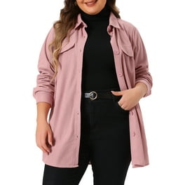 Agnes Orinda Women's Plus Size Cropped Jacket Open Front Fluffy