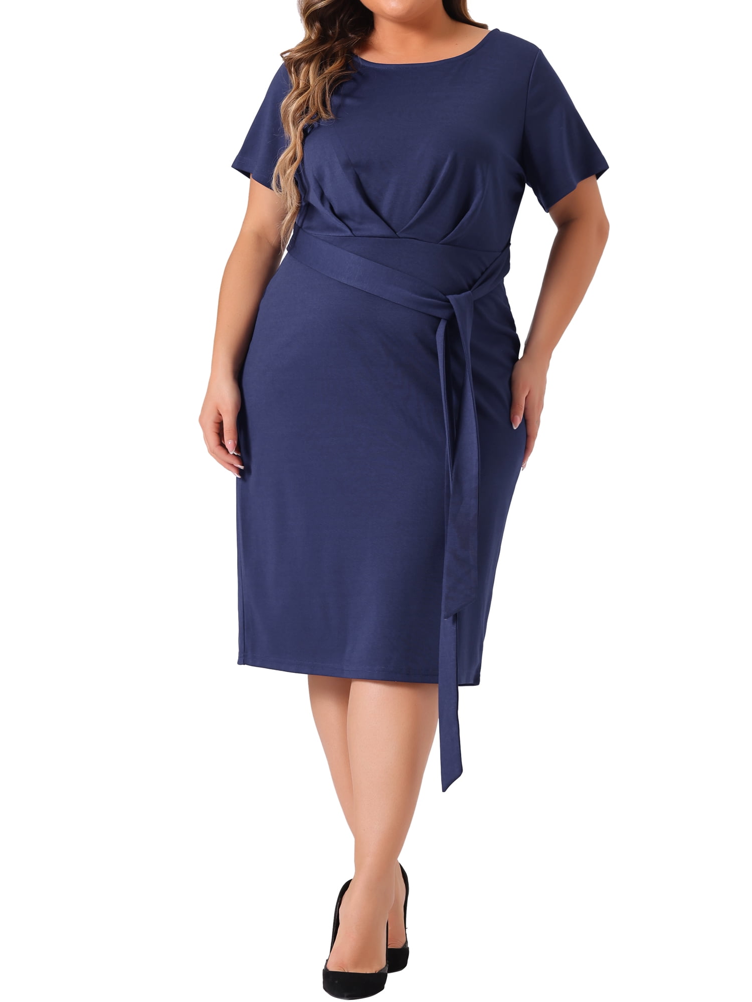 Midi Length Short Sleeve Calvin Klein Midi Dress Formal Plus Size