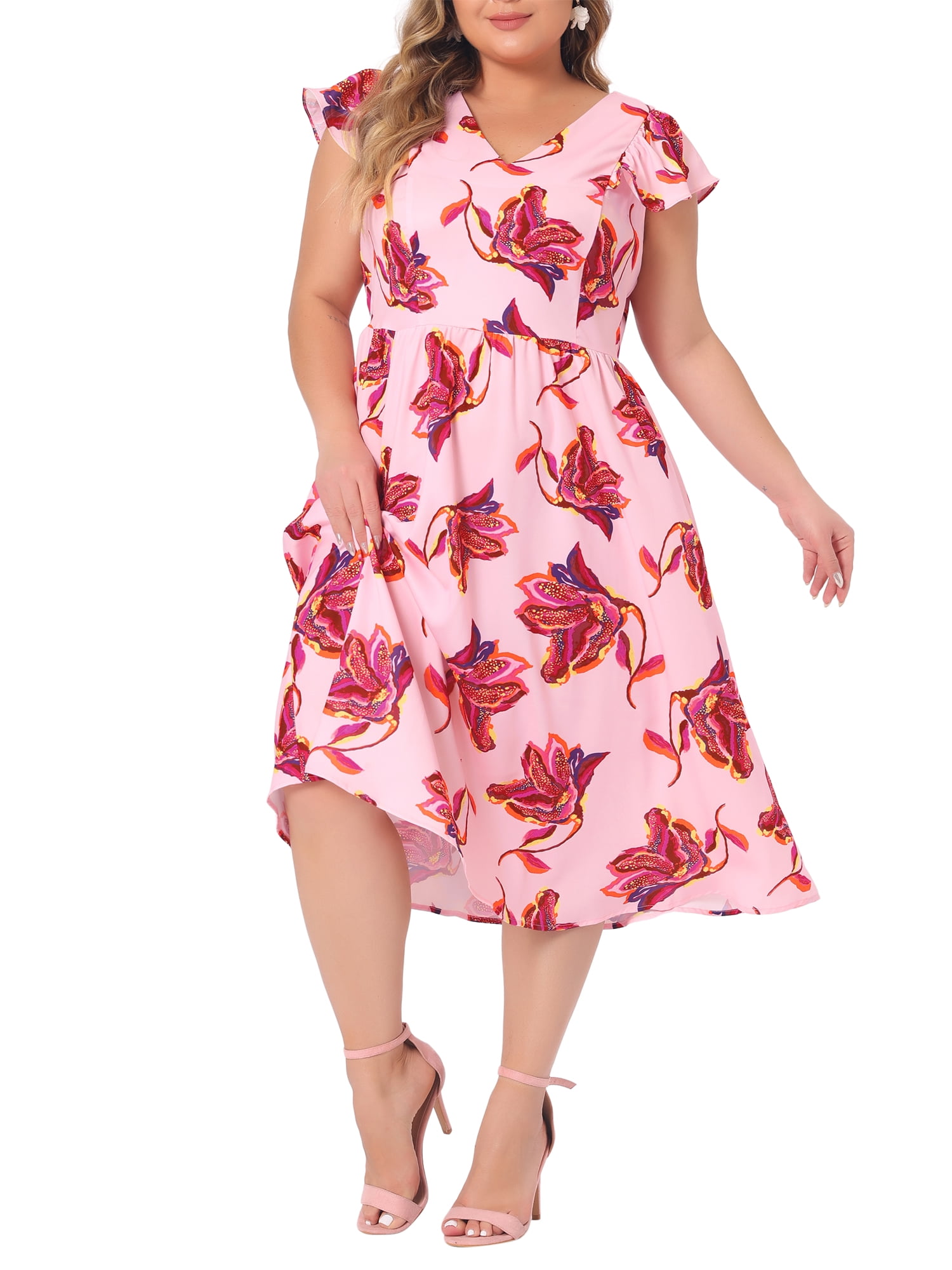 Plus Size Floral Dress main image 1