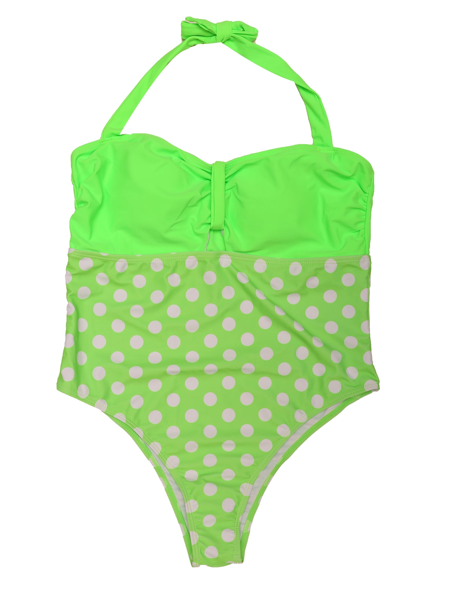 Women’s Small Poca Dot One-piece Swimwear Plus Size