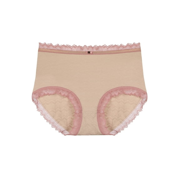 Agnes Orinda Plus Size Panties for Women Lace Trim Cotton Brief Underwear Panties