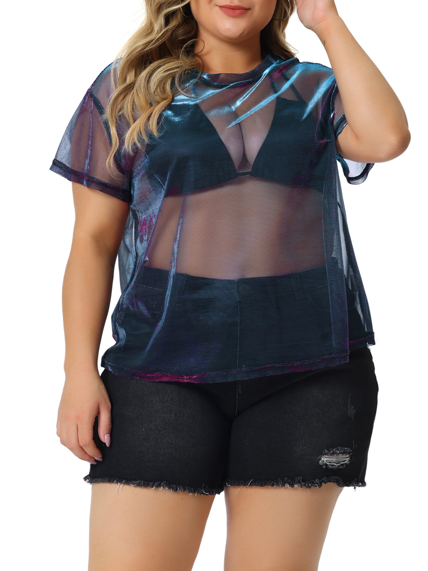 Exciting Plus Size See Through Tops Images