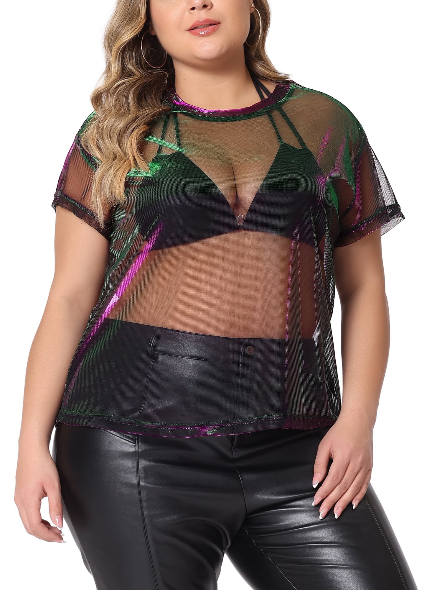 Exciting Plus Size See Through Tops Images