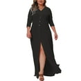thumbnail image 1 of Agnes Orinda Plus Size Side Split Cardigans Swimsuit Cover Ups Beach Dress, 1 of 5