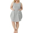 thumbnail image 1 of Agnes Orinda Plus Size Sleeveless Nightgowns for Women Pajama Soft Nightshirt  Family Sleepdress with Pockets, 1 of 5