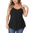thumbnail image 1 of Agnes Orinda Women's Plus Cami Lace Adjustable Strap Elegant Sleeveless Camisole, 1 of 6