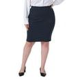 thumbnail image 1 of Agnes Orinda Women's Plus Size Bodycon Skirt Mini High Waist Above Knee Basic Pencil Skirt 1X Navy Blue, 1 of 7