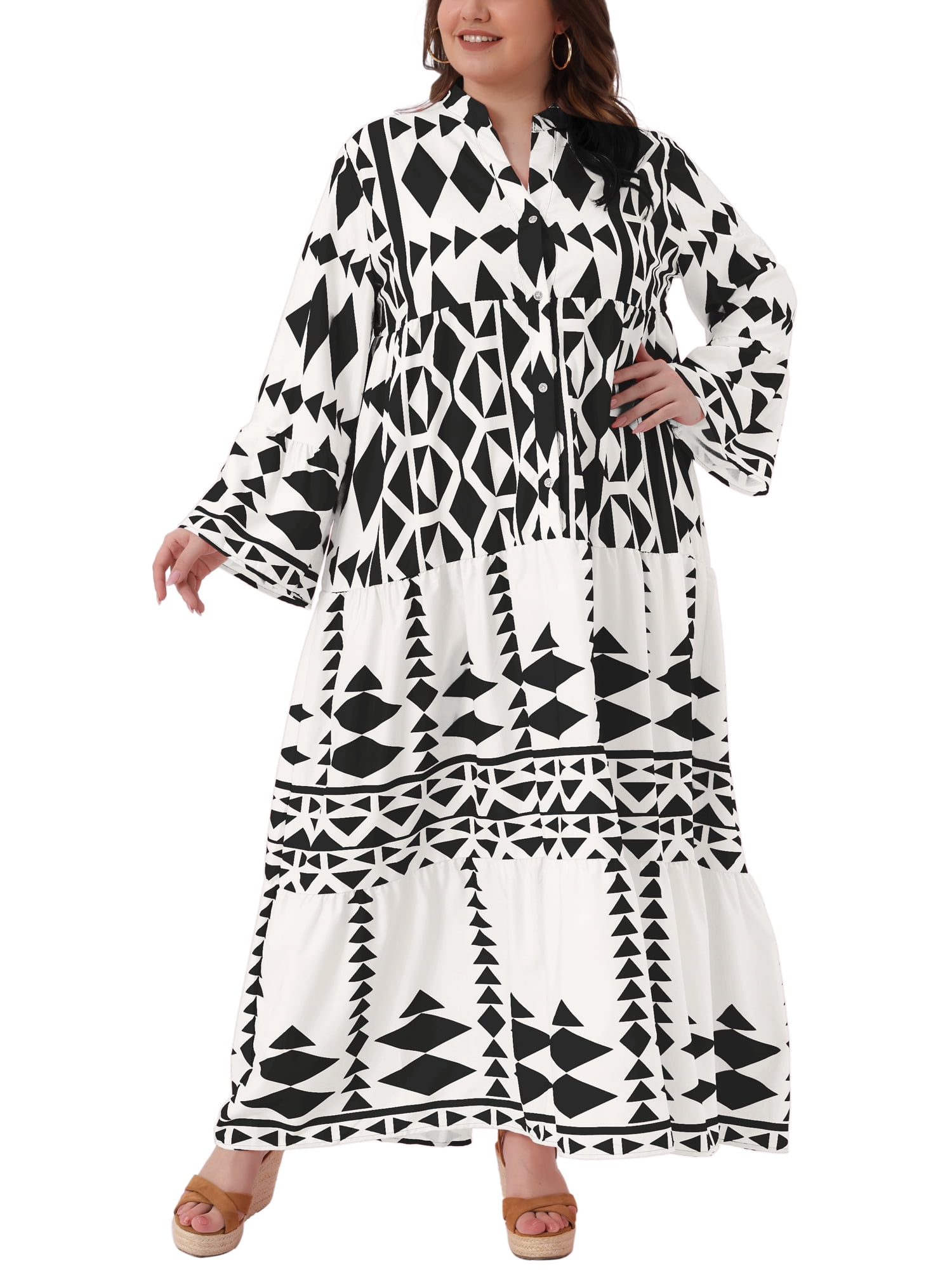 knee length dresses for ladies Mizalle Long Sleeve Maxi Dress main image 1
