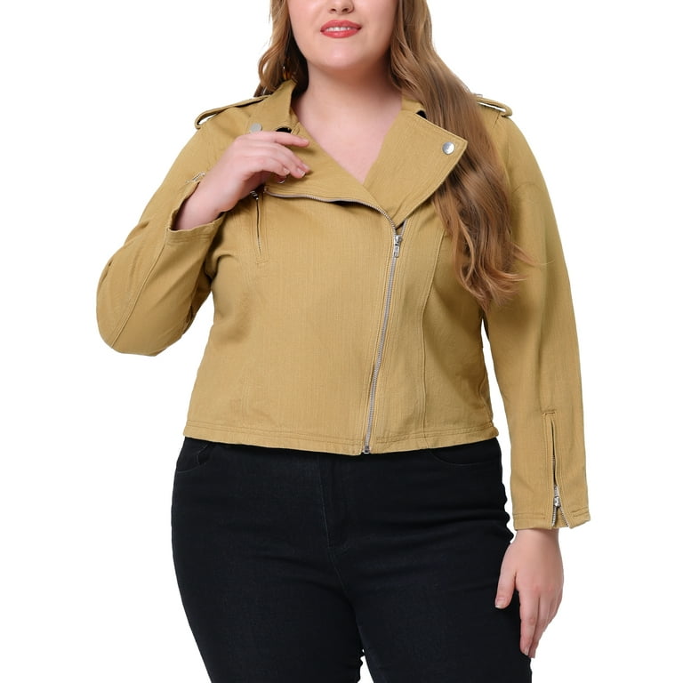 Plus size denim motorcycle clearance jackets