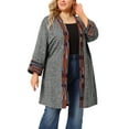 thumbnail image 1 of Agnes Orinda Women's Plus Size Fall Kimono Boho Open Front Midi Cardigan, 1 of 7
