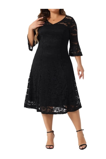 Plus Size Dresses | Black - Walmart.com