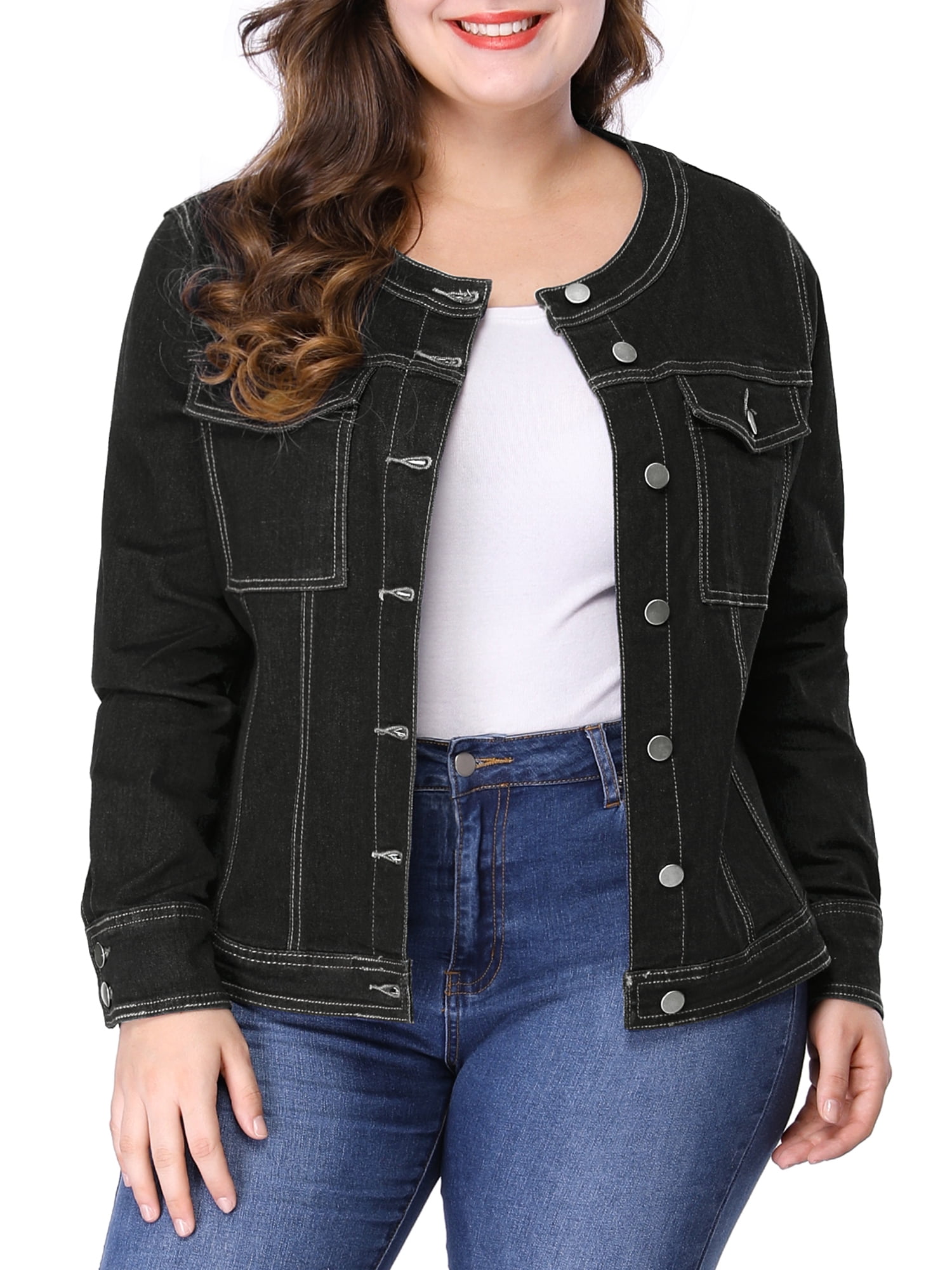 Stylish Womens Plus Size Denim Jacket with Long Australia Ubuy