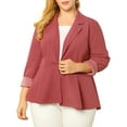thumbnail image 1 of Agnes Orinda Women's Plus Size Modern Fit Workwear Fashion Peplum Tunic Blazers, 1 of 7