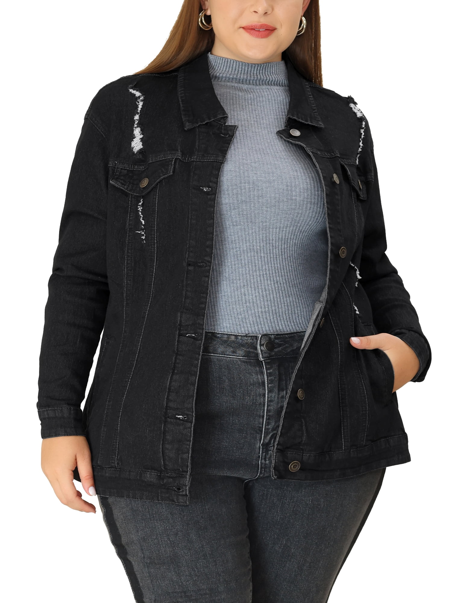 Juliana (Plus Size) Ethnic Denim Jacket