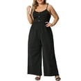 thumbnail image 1 of Agnes Orinda Women's Plus Size Overall Camisole Sleeveless Rompers Jumpsuits with Pockets 2023, 1 of 5