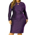 thumbnail image 1 of Agnes Orinda Women's Plus Size Party Glitter Bodycon Cocktail Sequin Midi Dress, 1 of 9