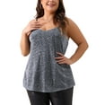 thumbnail image 1 of Agnes Orinda Women's Plus Size Sequin Sparkle Glitter Cami Sleeveless Gradient Party Camisole Tank Top 2X Silver, 1 of 6