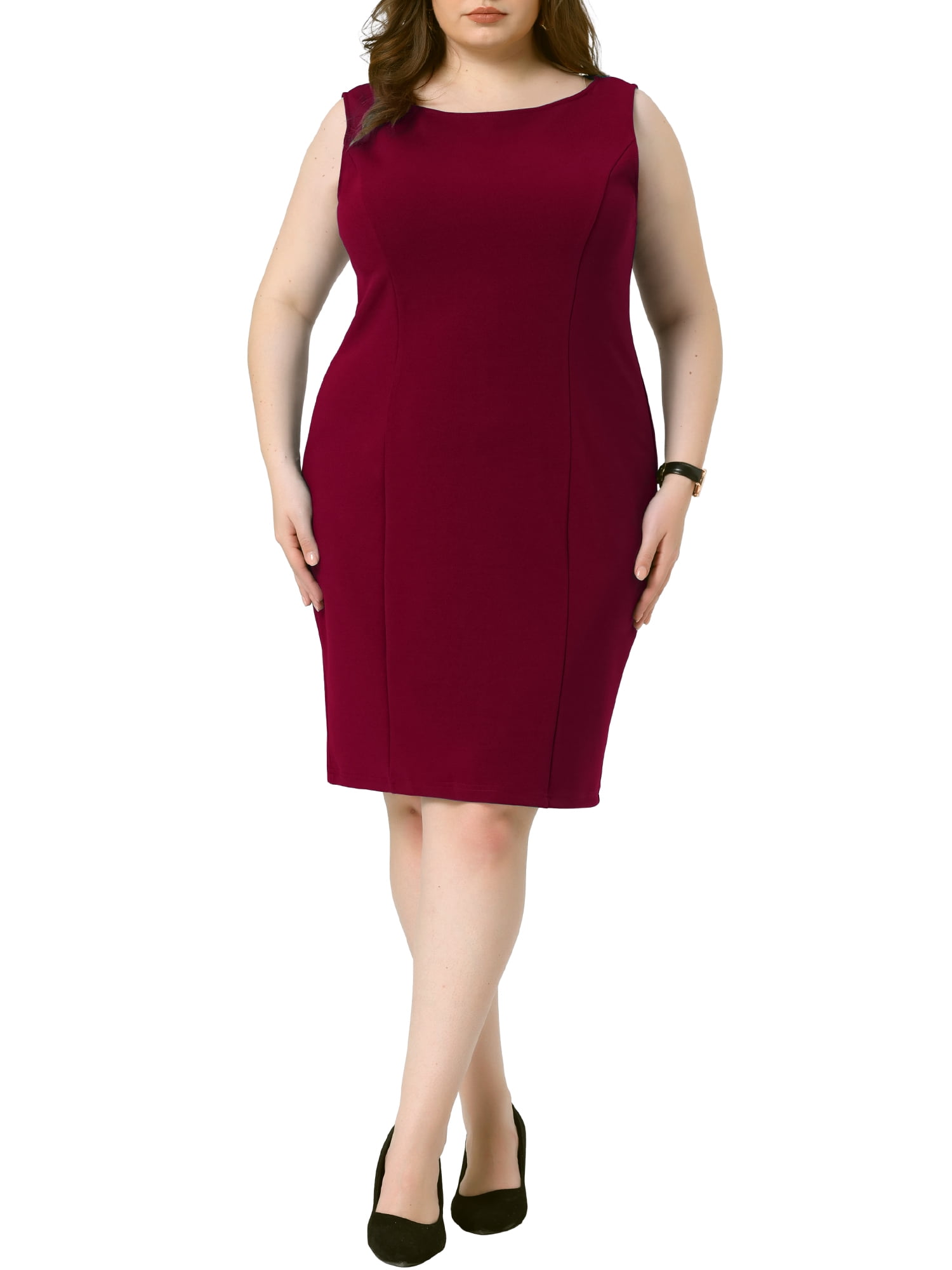 Plus Size Red Sheath Dress For Work Final Sale Plus Size Halter BodyCon  Dress With Bottom