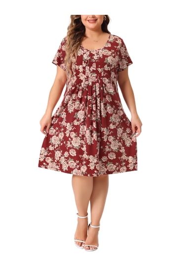 burgundy dress women midi Dressystar Lace Midi Dress | Formal Dress main image 1